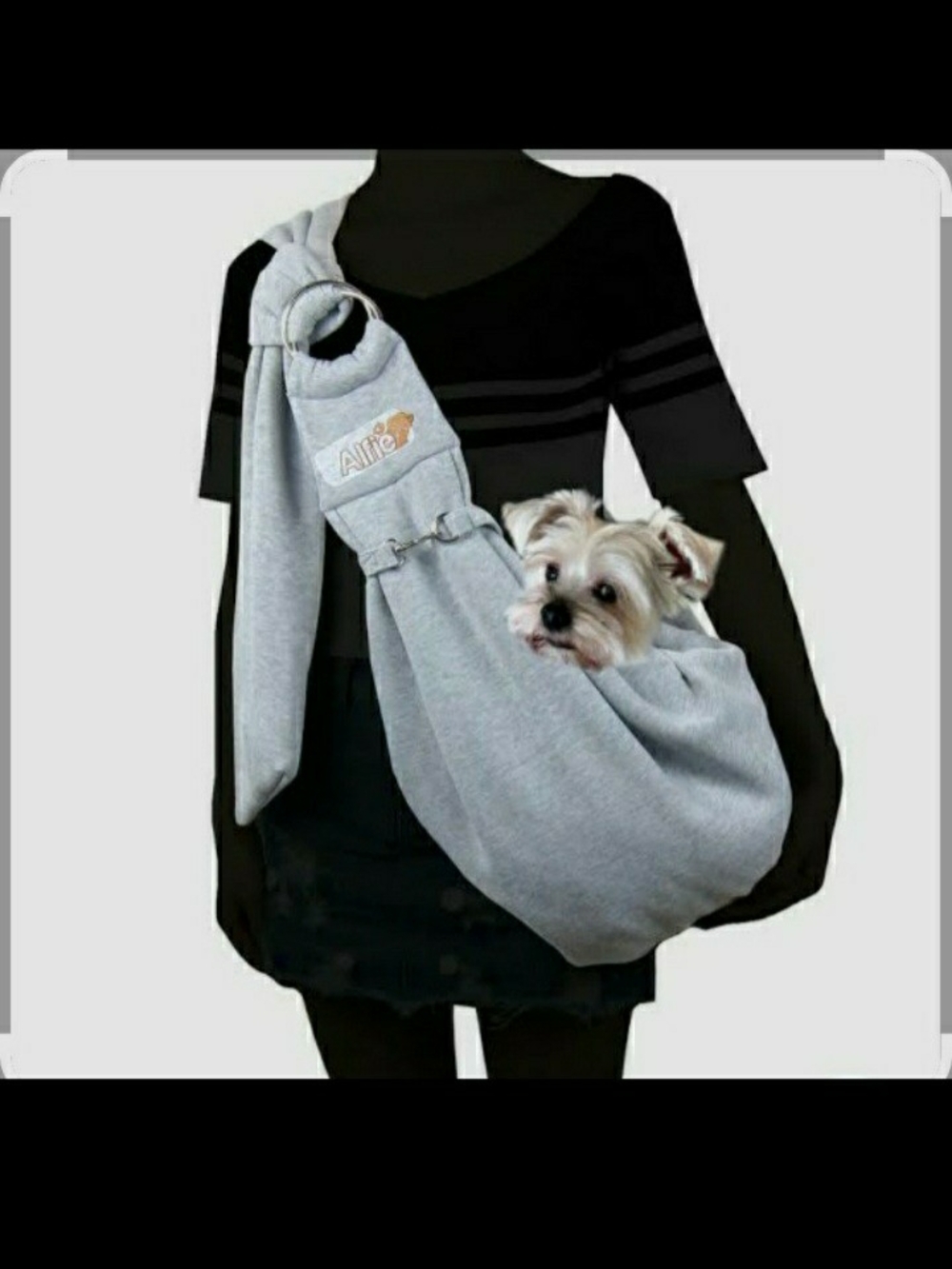 Alfie Soft Gray Sling Carrier for Small Pets
